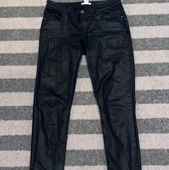Leather Low Rise Jeans - Picture 7 of 7